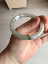 Load image into Gallery viewer, 53.3mm certified 100% natural Type A light green yellow with floating seaweed round cut jadeite jade bangle BM63-6612
