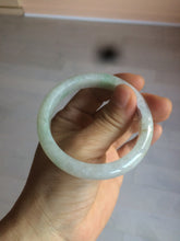 Load image into Gallery viewer, 52.5 mm Certified Type A 100% Natural sunny green/white Jadeite jade bangle m97-5059
