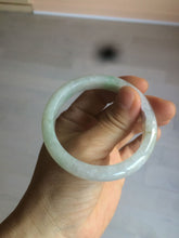 Load image into Gallery viewer, 52.5 mm Certified Type A 100% Natural sunny green/white Jadeite jade bangle m97-5059
