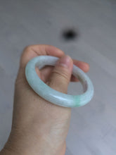 Load image into Gallery viewer, 52.5 mm Certified Type A 100% Natural sunny green/white Jadeite jade bangle m97-5059
