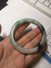 Load image into Gallery viewer, 56.9mm 100% natural Type A sunny green white purple jadeite jade bangle BN6-8241
