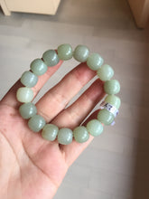 Load image into Gallery viewer, 12x10.9mm 100% Natural light green/yellow vintage style nephrite Hetian Jade bead bracelet HE94
