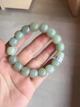 Load image into Gallery viewer, 12x10.9mm 100% Natural light green/yellow vintage style nephrite Hetian Jade bead bracelet HE94
