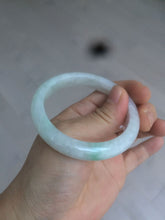 Load image into Gallery viewer, 52.5 mm Certified Type A 100% Natural sunny green/white Jadeite jade bangle m97-5059
