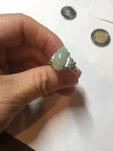 Load image into Gallery viewer, 100% natural type A light green four-prong jadeite jade ring BP141
