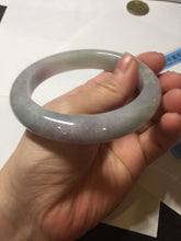 Load image into Gallery viewer, 60.5mm Certified Type A 100% Natural icy watery green/purple chubby Jadeite Jade bangle PB236-9536
