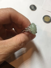 Load image into Gallery viewer, 100% natural type A light green four-prong jadeite jade ring BP141
