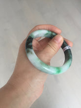 Load image into Gallery viewer, 56mm certified Type A 100% Natural sunny green/dark green/jungle green/light purple Jadeite Jade bangle AQ85-7885
