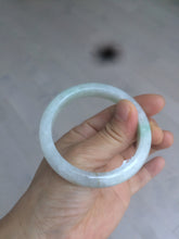 Load image into Gallery viewer, 52.5 mm Certified Type A 100% Natural sunny green/white Jadeite jade bangle m97-5059
