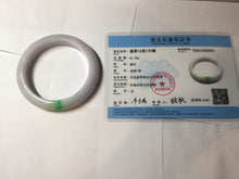 Load image into Gallery viewer, 58.5mm Certified type A 100% Natural sunny green/white/purple(春带彩) Jadeite bangle BS68-2531
