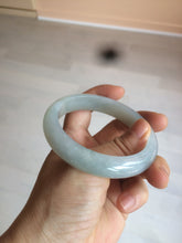 Load image into Gallery viewer, 57.4mm Certified 100% natural Type A icy watery green/white/gray jadeite jade bangle AY70-0343
