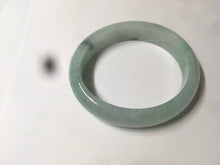 Load image into Gallery viewer, 48.5mm Certified Type A 100% Natural icy light green/white oval Jadeite Jade bangle K101-1696
