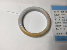 Load image into Gallery viewer, 55mm Certified type A 100% Natural light green/red/purple/yellow(FU Lu SHOU, 福禄寿) Jadeite bangle BS69-2537
