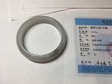 Load image into Gallery viewer, 54.4mm certified 100% natural Type A icy watery white light purple jadeite jade bangle BN8-7071
