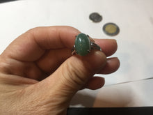 Load image into Gallery viewer, 100% natural type A green four-prong jadeite jade ring BP143
