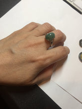 Load image into Gallery viewer, 100% natural type A green four-prong jadeite jade ring BP143
