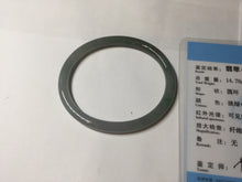 Load image into Gallery viewer, 51mm certified Type A 100% Natural icy watery dark green light purple gray round cut oval Jadeite Jade bangle AU26-8533
