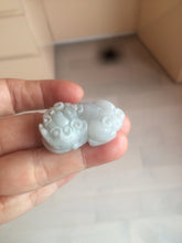 Load image into Gallery viewer, 全卖了 100% natural jadeite jade 3D PiXiu(貔貅) pendant/handhold worry stone BG48
