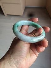 Load image into Gallery viewer, 55.8mm certified 100% natural Type A sunny green/white/red jadeite jade bangle BF80-4482
