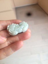 Load image into Gallery viewer, 全卖了 100% natural jadeite jade 3D PiXiu(貔貅) pendant/handhold worry stone BG48
