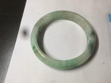 Load image into Gallery viewer, 59.5mm certified Type A 100% Natural sunny green Jadeite bangle AX76-6145
