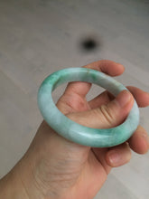 Load image into Gallery viewer, 55.8mm certified 100% natural Type A sunny green/white/red jadeite jade bangle BF80-4482
