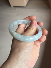 Load image into Gallery viewer, 56.5mm certified 100% natural type A white/light green ice river jadeite jade bangle AD102-5247
