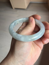 Load image into Gallery viewer, 56.5mm certified 100% natural type A white/light green ice river jadeite jade bangle AD102-5247
