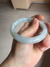 Load image into Gallery viewer, 56.5mm certified 100% natural type A white/light green ice river jadeite jade bangle AD102-5247
