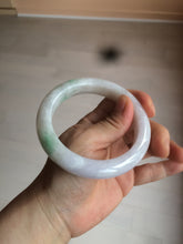 Load image into Gallery viewer, 59.5mm Certificated Type A 100% Natural white/sunny green/purple jadeite jade bangle H114-9141
