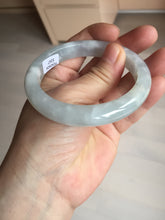 Load image into Gallery viewer, 56.5mm certified 100% natural type A white/light green ice river jadeite jade bangle AD102-5247
