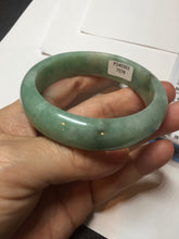 Load image into Gallery viewer, 54.9mm certified natural Type A apple green red jadeite jade bangle BN10-7078
