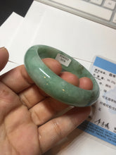 Load image into Gallery viewer, 54.9mm certified natural Type A apple green red jadeite jade bangle BN10-7078
