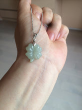 Load image into Gallery viewer, 100% natural type A legit green/yellow four-leaf clover jadeite jade pendants BG46
