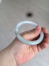 Load image into Gallery viewer, 56.7mm certified 100% natural type A light green round cut jadeite jade bangle AY67-0327
