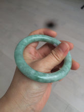 Load image into Gallery viewer, 55mm Certified type A 100% Natural green/white round cut Jadeite bangle BF79-4490
