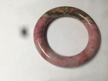 Load image into Gallery viewer, sold! Please don’t order. Thanks 53.4mm 100% natural chubby pink rose stone (Rhodonite) round cut bangle CB65
