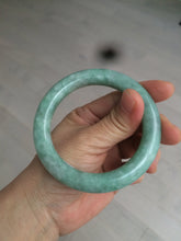 Load image into Gallery viewer, 55mm Certified type A 100% Natural green/white round cut Jadeite bangle BF79-4490
