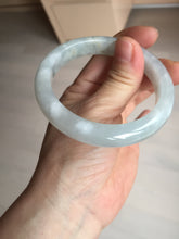 Load image into Gallery viewer, 56.5mm certified 100% natural type A white/light green ice river jadeite jade bangle AD102-5247
