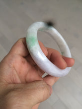 Load image into Gallery viewer, 59.5mm Certificated Type A 100% Natural white/sunny green/purple jadeite jade bangle H114-9141
