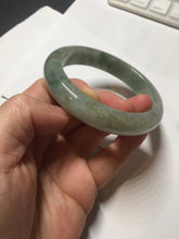 Load image into Gallery viewer, 57.9mm Certified Type A 100% Natural green/gray/black chubby Jadeite bangle PB240-9525
