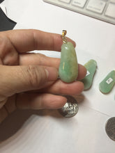 Load image into Gallery viewer, 100% natural type A sunny  green yellow blessed melon 福瓜) Jadeite Jade pendant group PB52
