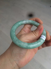 Load image into Gallery viewer, 55mm Certified type A 100% Natural green/white round cut Jadeite bangle BF79-4490
