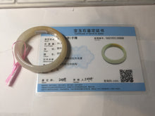 Load image into Gallery viewer, 60mm certified 100% natural white slim round cut jadeite jade bangle BL88-4665
