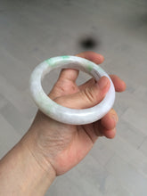 Load image into Gallery viewer, 59.5mm Certificated Type A 100% Natural white/sunny green/purple jadeite jade bangle H114-9141
