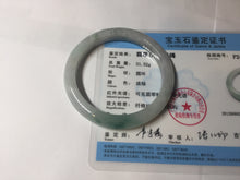 Load image into Gallery viewer, 52.8mm Certificated 100% natural type A sunny green/white jadeite jade bangle AU30-1325
