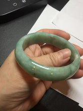 Load image into Gallery viewer, 54.9mm certified natural Type A apple green red jadeite jade bangle BN10-7078
