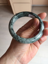 Load image into Gallery viewer, 56mm Certified Type A 100% Natural dark green blue The vines of time Jadeite Jade bangle PA61-5319
