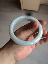 Load image into Gallery viewer, 58.3mm Certified 100% natural Type A light green/white chubby jadeite jade bangle BF78-4501
