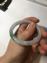 Load image into Gallery viewer, 52.8mm Certificated 100% natural type A sunny green/white jadeite jade bangle AU30-1325
